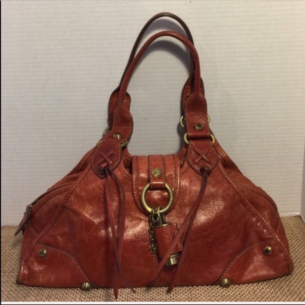 Francesco Biasia Rust Leather Bag